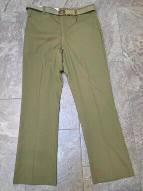 Vintage 60s Boy Scouts Of America Pants Mens 38x31 Green Trousers Talon Zipper